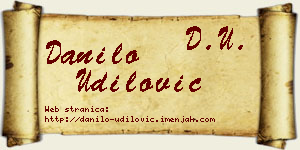 Danilo Udilović vizit kartica